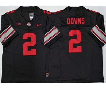 Men's Ohio State Buckeyes #2 Caleb Downs Black F.U.S.E. Limited Stitched Jersey