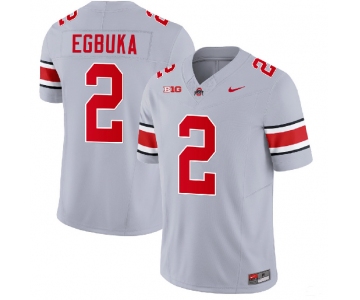 Men's Ohio State Buckeyes #2 Emeka Egbuka Gray 2023 F.U.S.E. Limited Stitched Jersey