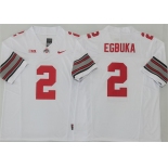 Men's Ohio State Buckeyes #2 Emeka Egbuka White 2025 F.U.S.E. Limited Stitched Jersey Men's Ohio State Buckeyes #2 Emeka Egbuka White 2025 F.U.S.E. Limited Stitched Jersey
