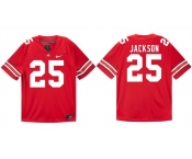 Men's Ohio State Buckeyes #25 Bo Jackson Red Stitched Football Jersey