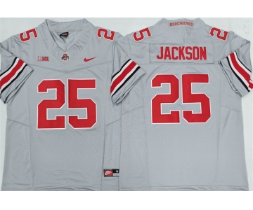 Men's Ohio State Buckeyes #25 Lamar Bo Jackson Gray 2025 F.U.S.E. Limited Stitched Jersey
