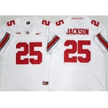 Men's Ohio State Buckeyes #25 Lamar Bo Jackson White 2025 F.U.S.E. Limited Stitched Jersey Men's Ohio State Buckeyes #25 Lamar Bo Jackson White 2025 F.U.S.E. Limited Stitched Jersey