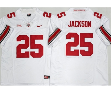 Men's Ohio State Buckeyes #25 Lamar Bo Jackson White 2025 F.U.S.E. Limited Stitched Jersey