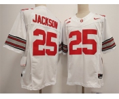 Men's Ohio State Buckeyes #25 Lamar Bo Jackson White F.U.S.E. Limited Stitched Jersey Men's Ohio State Buckeyes #25 Lamar Bo Jackson White F.U.S.E. Limited Stitched Jersey