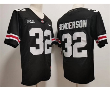 Men's Ohio State Buckeyes #32 TreVeyon Henderson Black 2023 F.U.S.E. Limited Stitched Jersey