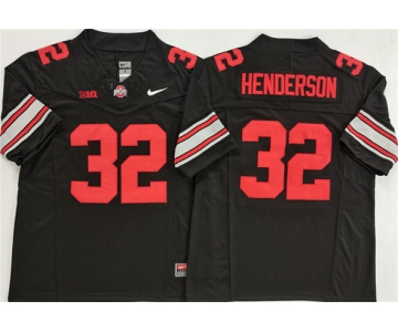 Men's Ohio State Buckeyes #32 TreVeyon Henderson Black 2025 F.U.S.E. Limited Stitched Jersey