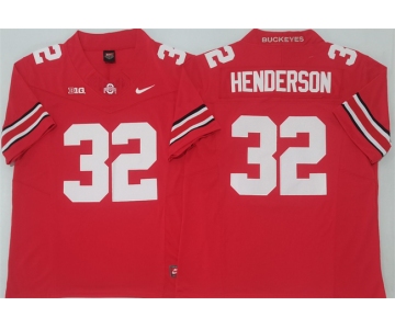 Men's Ohio State Buckeyes #32 TreVeyon Henderson Red 2025 F.U.S.E. Limited Stitched Jersey