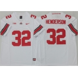 Men's Ohio State Buckeyes #32 TreVeyon Henderson White 2025 F.U.S.E. Limited Stitched Jersey Men's Ohio State Buckeyes #32 TreVeyon Henderson White 2025 F.U.S.E. Limited Stitched Jersey