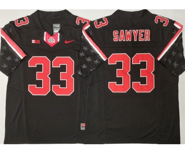 Men's Ohio State Buckeyes #33 Jack Sawyer Black 2025 F.U.S.E. Limited Stitched Jersey