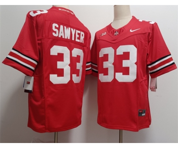 Men's Ohio State Buckeyes #33 Jack Sawyer Red 2025 F.U.S.E. Limited Stitched Jersey