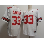 Men's Ohio State Buckeyes #33 Jack Sawyer White 2025 F.U.S.E. Limited Stitched Jersey