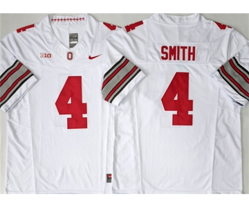 Men's Ohio State Buckeyes #4 Jeremiah Smith White F.U.S.E. Limited Stitched Jersey