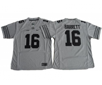 Women's Ohio State Buckeyes #16 J. T. Barrett Gridion Grey II Stitched NCAA Jersey