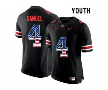 2016 US Flag Fashion Youth Ohio State Buckeyes Curtis Samuel #4 College Football Limited Jersey - Blackout