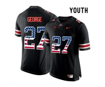 2016 US Flag Fashion Youth Ohio State Buckeyes Eddie George #27 College Football Limited Jersey - Blackout