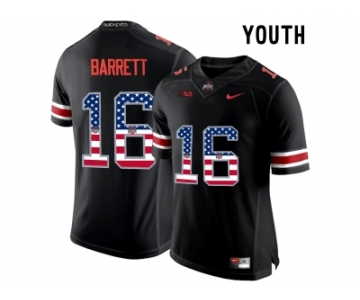 2016 US Flag Fashion Youth Ohio State Buckeyes J.T. Barrett #16 College Football Limited Jersey - Blackout