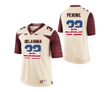 2016 US Flag Fashion Men's Oklahoma Sooners Samaje Perine #32 College Limited Football Jersey - White