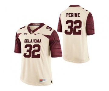 Men's Oklahoma Sooners Samaje Perine #32 College Limited Football Jersey - White