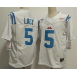 Men's Ole Miss Rebels #5 Kewan Lacy Limited White FUSE College Football Jersey Men's Ole Miss Rebels #5 Kewan Lacy Limited White FUSE College Football Jersey