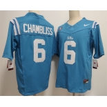 Men's Ole Miss Rebels #6 Trinidad Chambliss Blue 2025 F.U.S.E. Stitched jersey Men's Ole Miss Rebels #6 Trinidad Chambliss Blue 2025 F.U.S.E. Stitched jersey