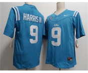 Men's Ole Miss Rebels #9 Tres Harris III Powder Blue F.U.S.E. Stitched Football Jersey