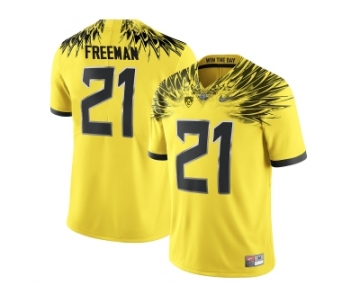 2016 Men's Oregon Duck Royce Freeman #21 College Football Electric Lightning Limited Jerseys - Yellow