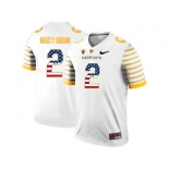 2016 US Flag Fashion 2016 Men's Oregon Ducks Spring Game Mighty Oregon #2 Webfoot 100th Rose Bowl Game Elite Jersey - White