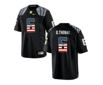 2016 US Flag Fashion Men's Oregon Duck De'Anthony Thomas #6 College Football Limited Jersey - Black