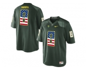 2016 US Flag Fashion Men's Oregon Duck Marcus Mariota #8 College Football Limited Jerseys - Green