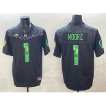 Men's Oregon Ducks #1 Dakorien Moore Black F.U.S.E. Vapor Limited Stitched Football Jersey Men's Oregon Ducks #1 Dakorien Moore Black F.U.S.E. Vapor Limited Stitched Football Jersey
