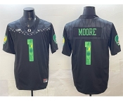 Men's Oregon Ducks #1 Dakorien Moore Black F.U.S.E. Vapor Limited Stitched Football Jersey Men's Oregon Ducks #1 Dakorien Moore Black F.U.S.E. Vapor Limited Stitched Football Jersey