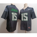Men's Oregon Ducks #15 Tez Johnson Black 2024 F.U.S.E. Stitched Jersey