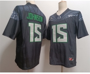 Men's Oregon Ducks #15 Tez Johnson Black 2024 F.U.S.E. Stitched Jersey
