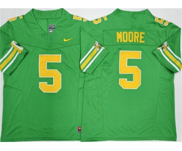 Men's Oregon Ducks #5 Dakorien Moore 2026 Green F.U.S.E. Stitched Jersey
