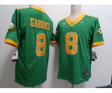 Men's Oregon Ducks #8 Dillon Gabriel Green FUSE College Football Jersey