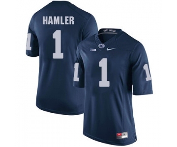 Men's Penn State Nittany Lions #1 KJ Hamler NCAA Navy Blue Stitched Jersey