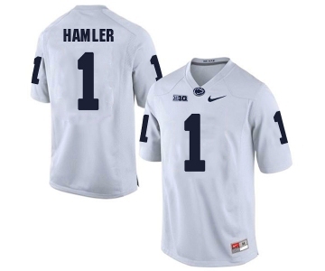 Men's Penn State Nittany Lions #1 KJ Hamler NCAA White Stitched Jersey