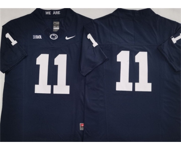 Men's Penn State Nittany Lions #11 Abdul Carter Navy 2024 F.U.S.E. No Name Stitched Jersey