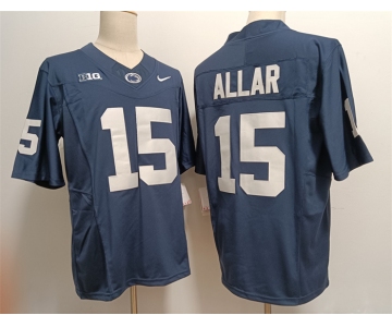 Men's Penn State Nittany Lions #15 Drew Allar Navy Stitched Jersey