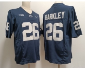 Men's Penn State Nittany Lions #26 Saquon Barkley Navy Stitched Jersey