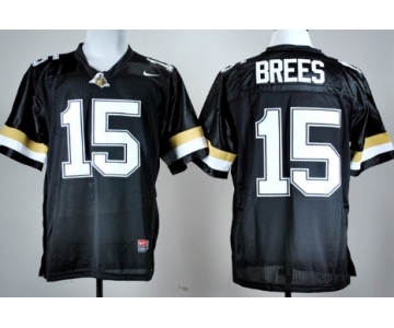 Men's Purdue Boilermakers #15 Drew Brees Black Jersey