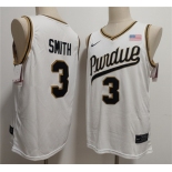 Men's Purdue Boilermakers #3 Braden Smith White 2026 Vapor Limited Stitched Football Jersey Men's Purdue Boilermakers #3 Braden Smith White 2026 Vapor Limited Stitched Football Jersey