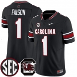Men's South Carolina Fighting Gamecocks #1 Rahsul Falson Black 2026 F.U.S.E. Stitched Nike Jersey