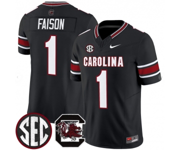 Men's South Carolina Fighting Gamecocks #1 Rahsul Falson Black 2026 F.U.S.E. Stitched Nike Jersey
