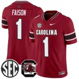 Men's South Carolina Fighting Gamecocks #1 Rahsul Falson Garnet 2026 F.U.S.E. Stitched Nike Jersey