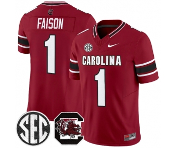 Men's South Carolina Fighting Gamecocks #1 Rahsul Falson Garnet 2026 F.U.S.E. Stitched Nike Jersey