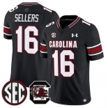 Men's South Carolina Fighting Gamecocks #16 LaNorris Sellers Black 2025 F.U.S.E. Stitched Jersey Men's South Carolina Fighting Gamecocks #16 LaNorris Sellers Black 2025 F.U.S.E. Stitched Jersey