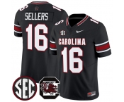 Men's South Carolina Fighting Gamecocks #16 LaNorris Sellers Black 2026 F.U.S.E. Stitched Nike Jersey Men's South Carolina Fighting Gamecocks #16 LaNorris Sellers Black 2026 F.U.S.E. Stitched Nike Jersey