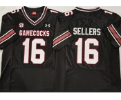Men's South Carolina Fighting Gamecocks #16 LaNorris Sellers Black Stitched Jersey