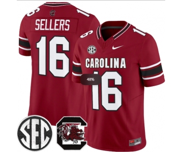 Men's South Carolina Fighting Gamecocks #16 LaNorris Sellers Garnet 2026 F.U.S.E. Stitched Nike Jersey